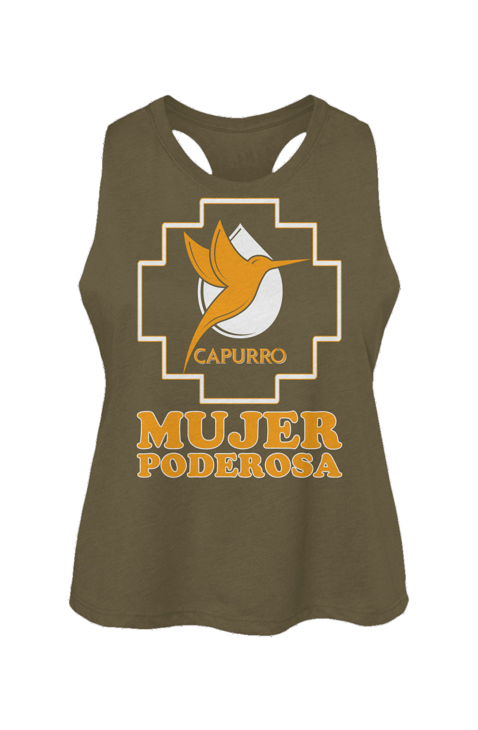 Women's Racerback Cropped Tank - Capurro Mujer Poderosa