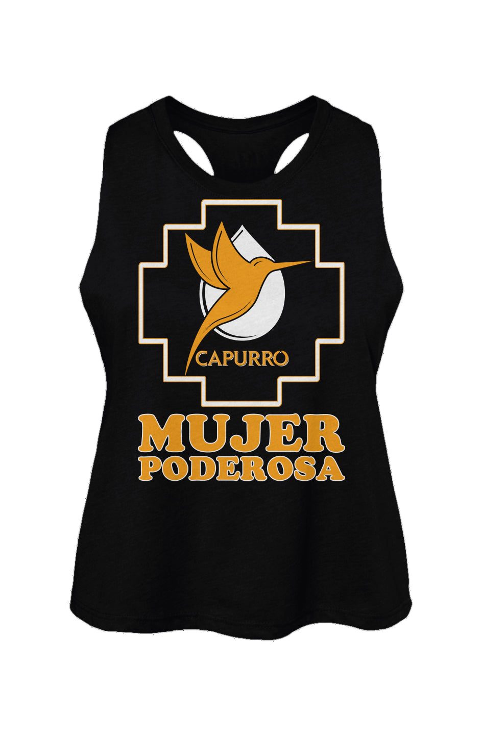 Women's Racerback Cropped Tank - Capurro Mujer Poderosa