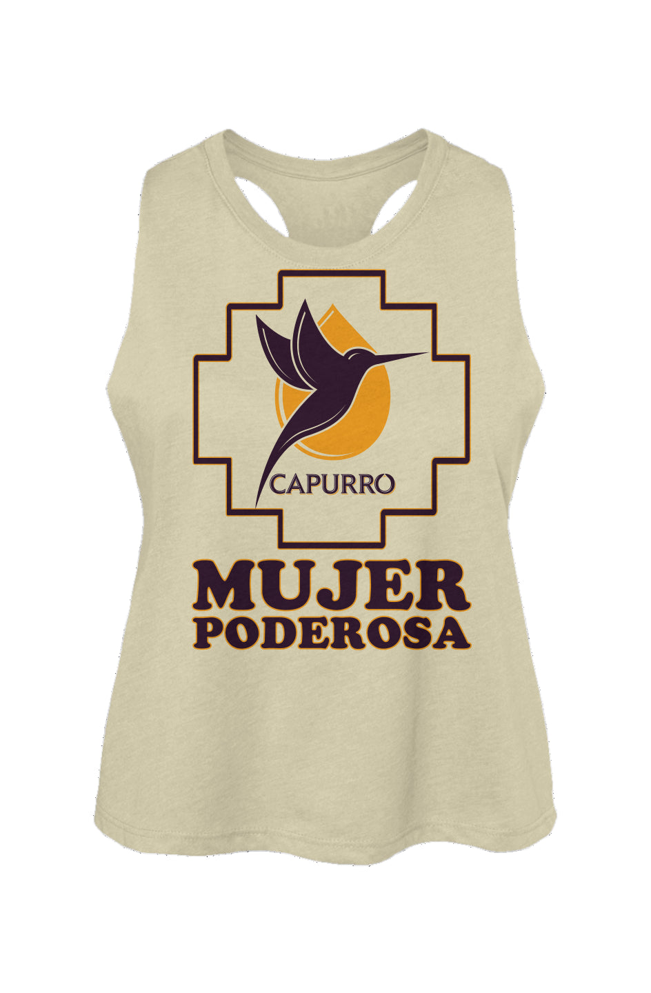 Women's Racerback Cropped Tank - Capurro Mujer Poderosa