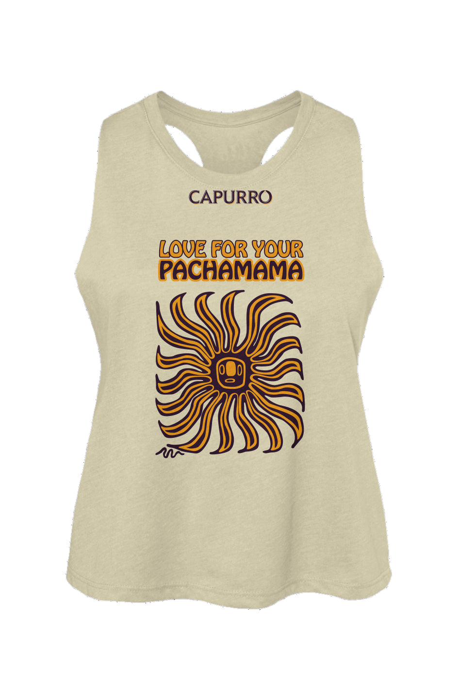 Women's Racerback Cropped Tank - Capurro Pachamama