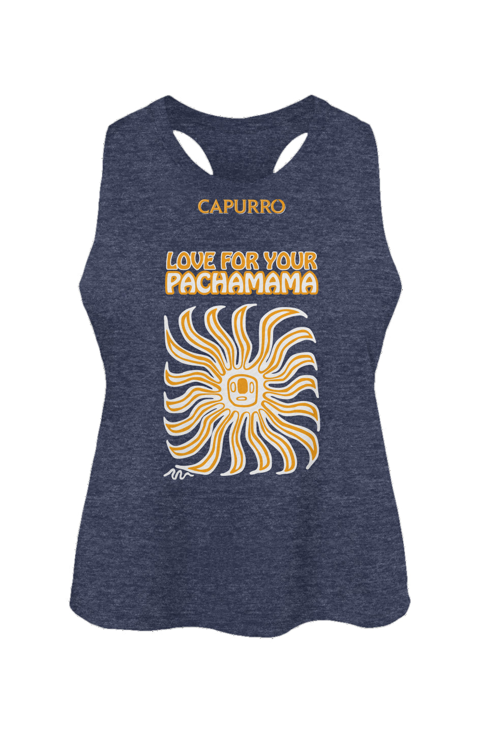 Women's Racerback Cropped Tank - Capurro Pachamama