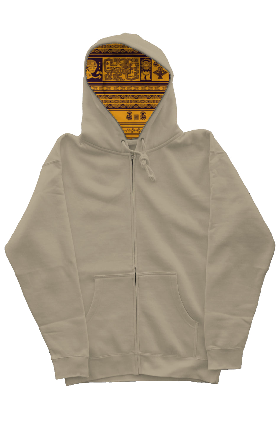 Comfort Zip Lined Hooded Sweatshirt - Capurro Nasca Textile Served in All Galaxies