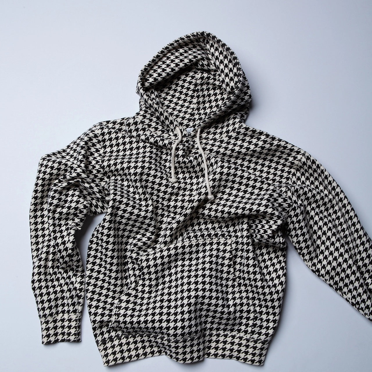 Houndstooth Hoodie - Capurro Hummingbird Embroidered (Unisex)