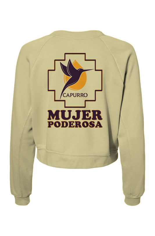 Women's Raglan Pullover Fleece Sweatshirt - Capurro Mujer Poderosa