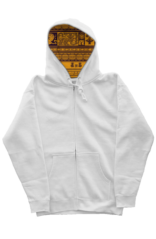 Comfort Zip Lined Hooded Sweatshirt - Capurro Nasca Textile Served in All Galaxies